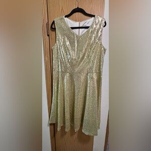 Gold sequined cocktail dress 3xl
